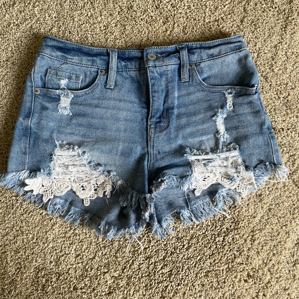 Missimo high rise jean shorts